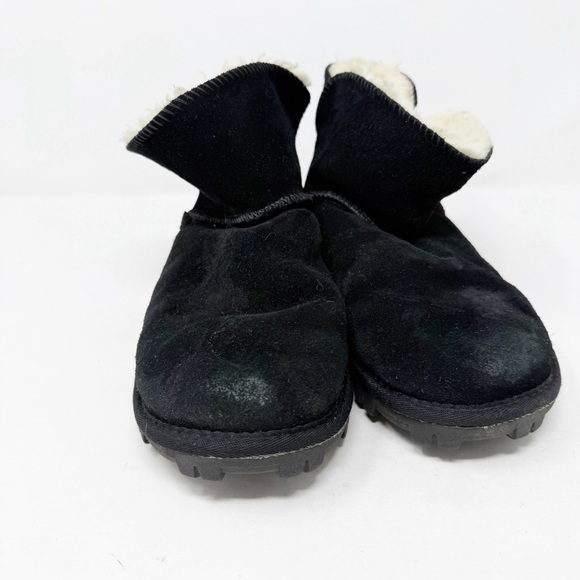 Tommy Bahama Black Suede AFET Winter Cozy Boots Faux Fur Lined Women's Size 8 - Picture 2 of 8